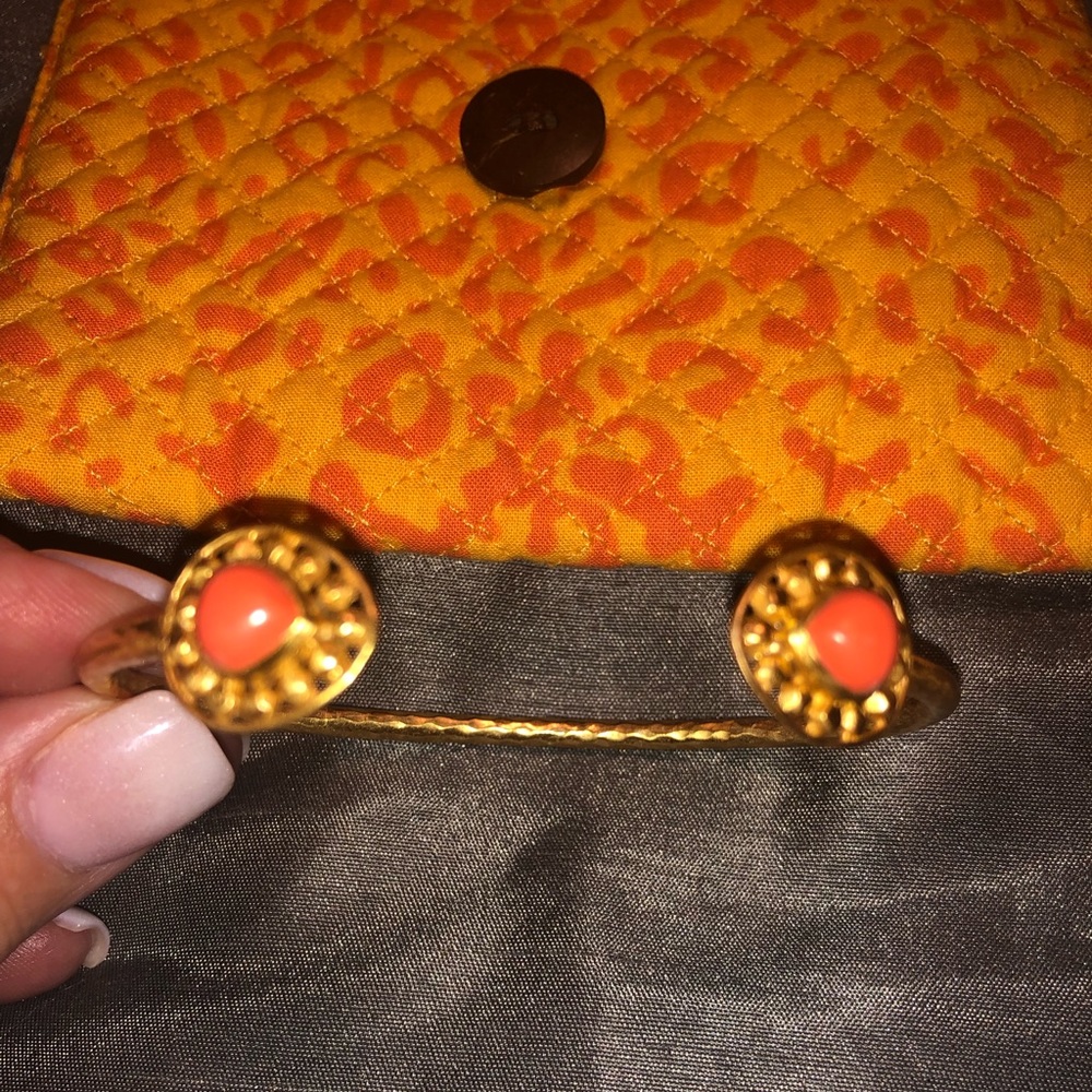 Final Price- Julie Vos Precious stone open bangle